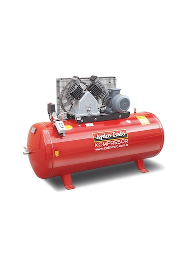 Aydın Trafo 21-530 7.5 Hp 8 Bar 530 LT Tek Kademeli Çift Pistonlu Kompresör