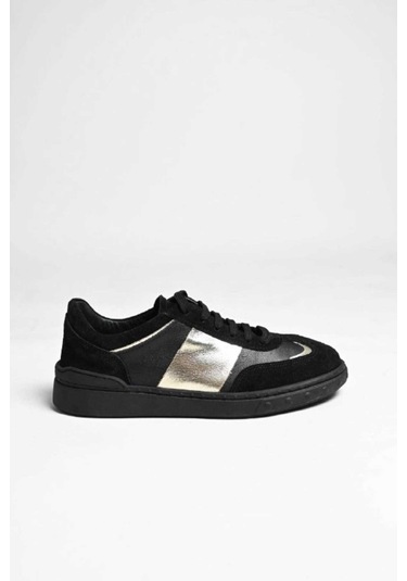Bestello Bağcıklı Kauçuk Taban Sneaker 101-gumk-01 Kadın Ayakkabı Siyah