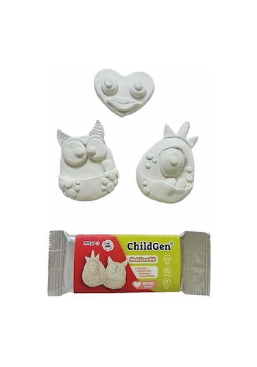 Childgen Hava İle Kuruyan Beyaz Modelleme Kili 250 Gram 0.05.01.344