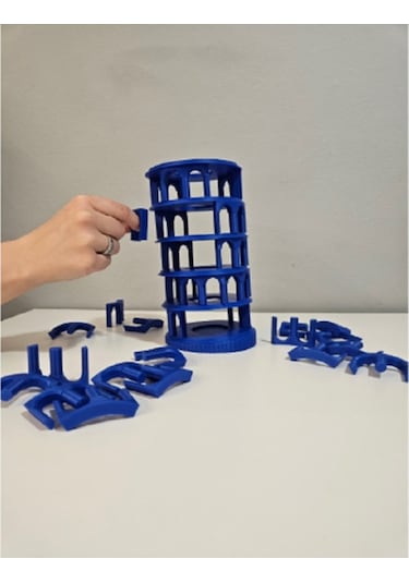 Pisa Jenga Oyunu Eğimli Kulesi