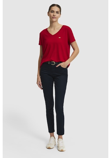 U.S. Polo Assn. U.s. Polo Assn. Kadın Kırmızı Tişört Basic 50323448-vr171 Basıc Kırmızı