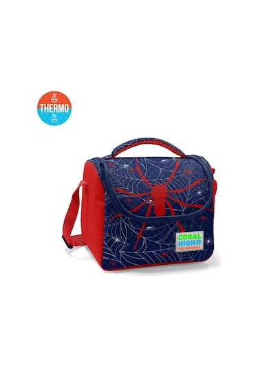 Coral High Kids Lacivert Kırmızı Örümcek Desenli Thermo Beslenme Çantası 11720