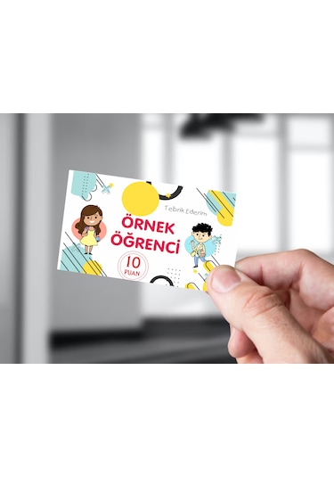 Örnek Öğrenci Kartı 50 Adet 5x8 Cm