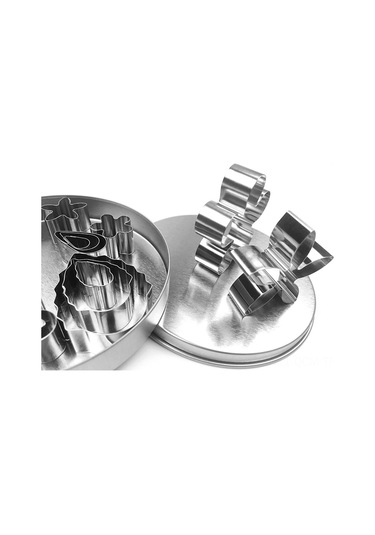 Qingmipy 12 Parça Paslanmaz Çelik Kurabiye Kalıbı Seti - Çiçek, Yaprak Şekilli - Çocuklar İçin Eğlenceli Pişirme Aletleri Çok Renkli