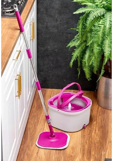 Temiz Kirli Suyu Ayırma Özellikli Otomatik Mop Seti Paspas Seti Mikrofiber Temizlik Seti