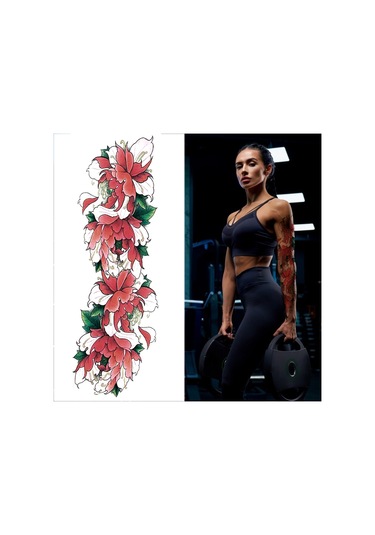 Skycity Büyük Boy Su Geçirmez Tam Kol Dövme Sticker, Gerçekçi Görünüm, Cilt Dost, Tqb-39 Modeli