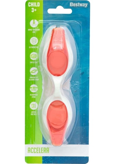 Çocuk Yüzücü Havuz Deniz Gözlüğü - Kırmızı Model 3 - 7 Yaş Arası 21062 Kırmızı