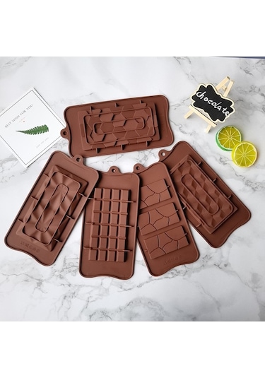 Fastbuy 3d Silikon Çikolata Kare Kalıbı, Jöle Pasta Kalıbı, Yeniden Kullanılabilir Ev Yapımı Pastacılık Aksesuarları, Çok Ren Çok Renkli