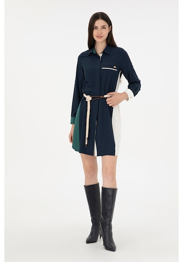 U.s. Polo Assn. Kadın Lacivert Elbise Dokuma 50289857-vr033 Lacivert