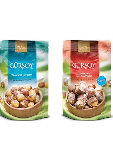 Gürsoy Gürsoy Tuzlanmış İç Fındık 150 G + Kabuklu Fındık Doypack 150 G