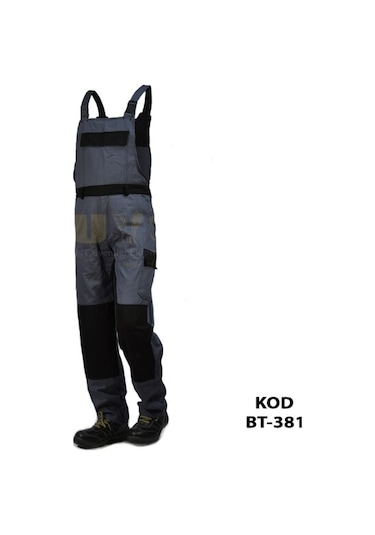 Iş Tulumu Bahçıvan Ilave Dizlikli Gri