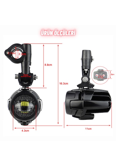 Enduro Ve Gs Serileri Uyumlu Motosiklet Led Sis Farı 12v-24v 40w