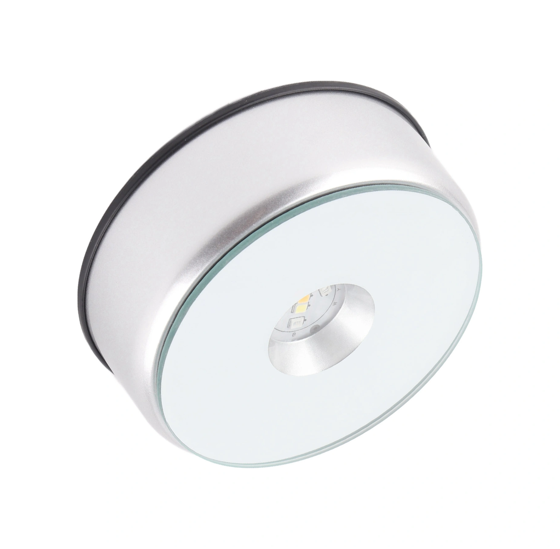 Wezone 7 Renkli Led Döner Kristal Gösterim Tabanı Pil/şarjlı - 10cm Çaplı, Amerikan Standartı Adaptörlü Diğer