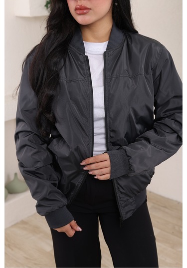 Bomber Kolej Su Geçirmez Ceket Antrasit Bndk