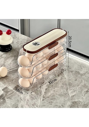 Liangmei 1 Adet Ev Buzdolabı Yumurta Saklama Kutusu Otomatik -