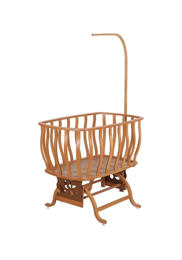 Setaymobilya Beşik, Geniş Güpürlü Mdf Sallanan Beşik + Uyku Seti - Set