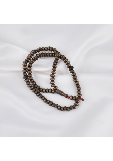 Şimşir Ağacı Renkli Vernikli 99luk Tekerlek Kesim 7x5mm Tesbih - Koyu Kahverengi Kahverengi