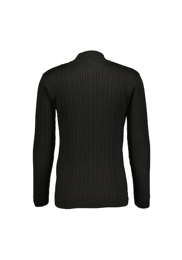 Finesuits Erkek Desenli Yünlü Kazak 2422201010.dsfybr Siyah