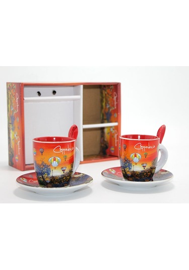 Yöresel İkili Fincan Seti Model 3 Çok Renkli