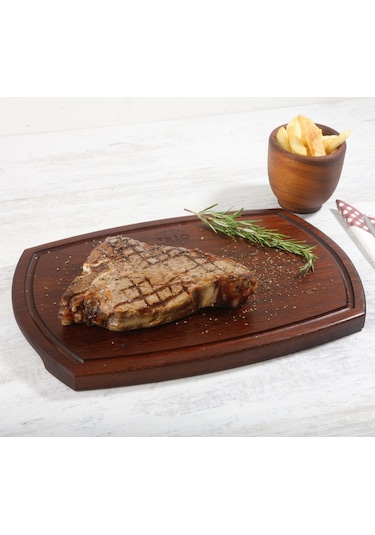 Dört Kenarı Oval Tahta 26x36cm