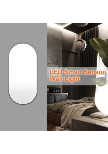 Jeemson 8w 6500k Led Duvar Lambası, Radar Tespitli, Su Geçirmez, Ev Koridor/merdiven Işığı, 5m Algılama Mesafesi Diğer