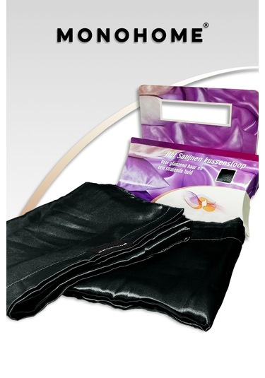 Güzellik Yastığı %100 Ipek Saten 2 Adet Luxury Yastık Kılıfı Siya