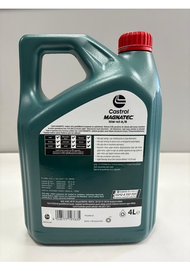 Castrol Magnatec 10W-40 A/B 4l Motor Yağı Üretim Tarihi 2025