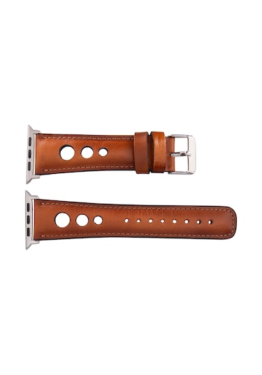 Alpıne Siena Tan Hakiki Deri Apple Uyumlu Watch Kordonu - 44/45/46/49mm