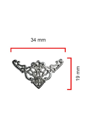 Kutu sandık köşe ve ayak süsleme seti vidalı nikel