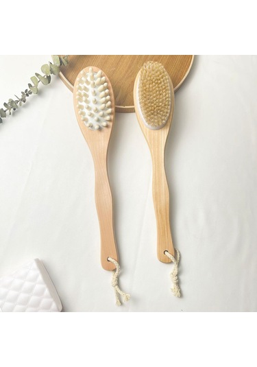 Homyl Ev Seyahat Oteli Için Çift Taraflı Duş Fırçası Uzun