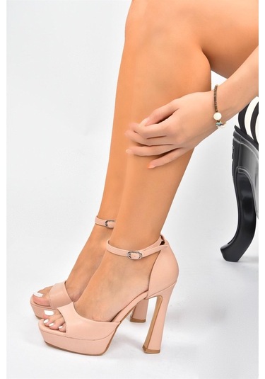 Fox Shoes Pudra Platform Topuklu Kadın Ayakkabı K404580109