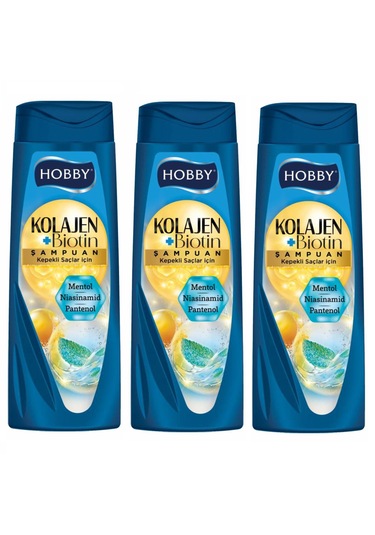 Hobby Şampuan Kolajen Mentol Kepekli Saç 480 Ml X 3 Adet