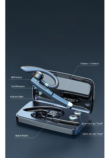 Maiyame Senlın Bluetooth 5.0 Tek Kulaklık, Gürültü Engelleme Ve Uzun Pil Süresi İle Serbest Eller Kit