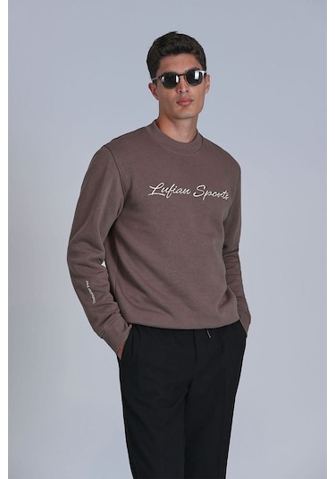 Lufian Erkek Loved Sweatshirt 112030137 Açık Kırmızı Açık Kırmızı