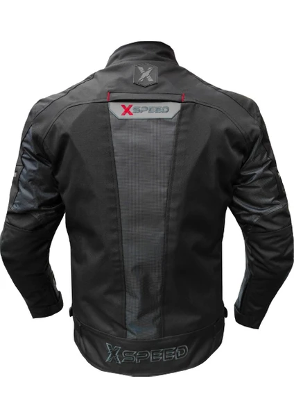 Xspeed War Erkek Dört Mevsim Motosiklet Mont Siyah Gri