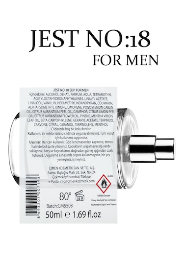 Jest No:18 Edp For Men