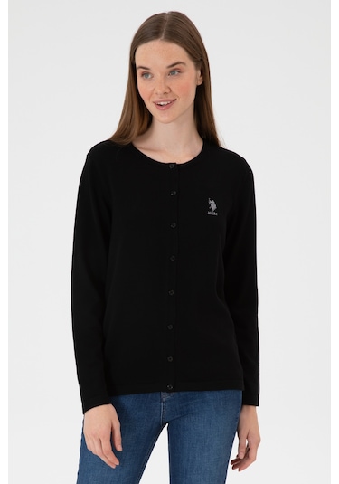 U.s. Polo Assn. Kadın Siyah Hırka Triko 50313624-vr046 Siyah