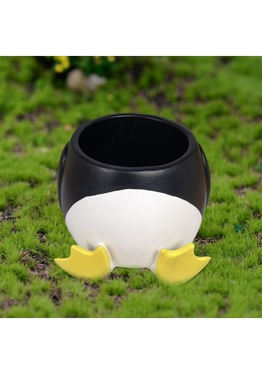 Pazly Yaratıcı Suntek Sukulent Saksısı Penguen Mini Bitki 10cmx9cm 10cmx9cm