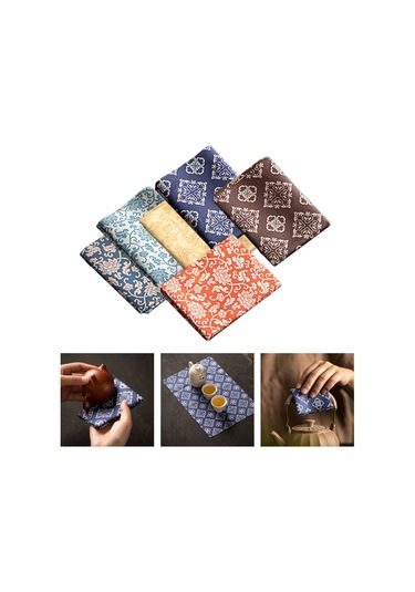 Homyl 6x Çin Emici Çay Havlusu Çaydanlık Tekrar Çok Renkli