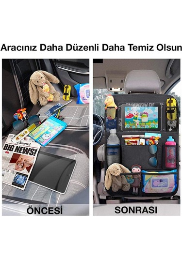 Zhltools Araba Koltuk Arkası Eşya Düzenleyici Organizer Tablet Telefon Tutucu