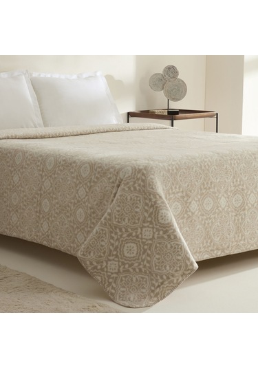 Karaca Home Ansel Çift Kişilik Akrilik Battaniye Açık Kahve Açık Kahve