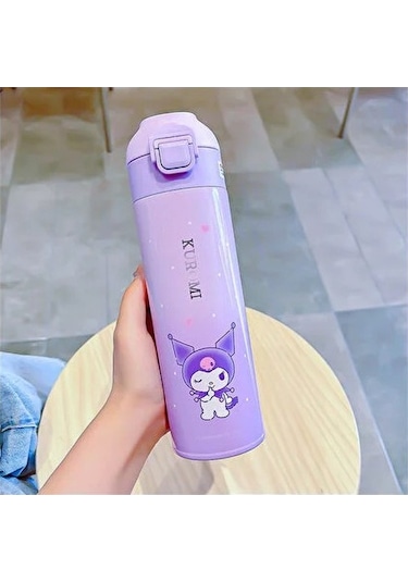Ccmoo Pretty Sanrio Gullo Kuromi Çocuk Termos Kupası Kız Paslanmaz Çelik 316 Düz Içme K D257s7 Diğer