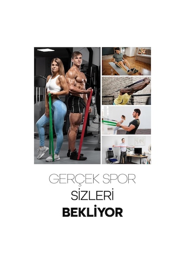 25 + 35 + 45 Kg 3'lü Set Barfiks Lastiği Gym Resistance Band Antrenman Kas Geliştirme Bandı