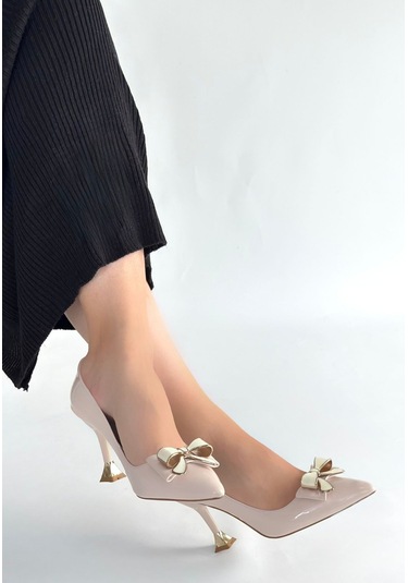 Coby Bej Rugan Topuklu Ayakkabı Bej