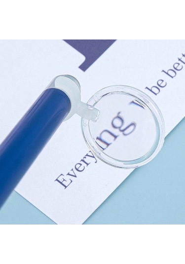 Yuntech01 Işıklı Büyüteçli Elmas Boyama Kalemi - 4 Farklı Uçlu 1,3,6,9 Seti, Piller Dahil Değil, Kırmızı Kırmızı