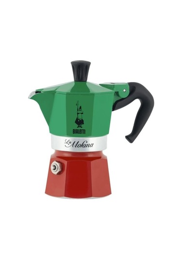 - Moka Express Italia: 1 Cup Ocak Üstü Espresso Pişirici - 40ml - Karma Renk - Alüminyum Gövde - Patentli Güvenlik Valfi - Tüm Ocak Türleri İçin Uygundur İndüksiyon Hariç