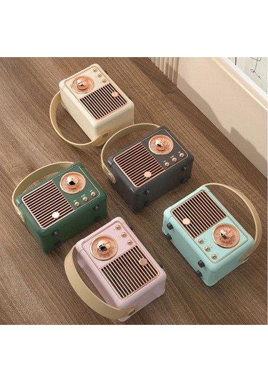 Springsun Hm11 Pembe Vintage Mini Bluetooth Hoparlör - Taşınabilir Radyo, Tf Kart Desteği, 3w Güçlü Ses, 10m Bluetooth Mesafesi