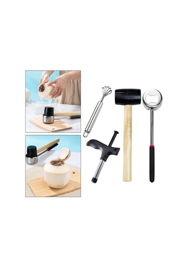 Soulader Hindistan Cevizi Kırma Aparatı Ve Açacağı Seti - Pratik Hindistan Cevizi Kıracağı İle Taze Hindistan Cevizi Yeme Aleti Diğer