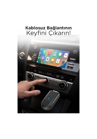 Torima Tab06 Mini 2in1 Kablosuz Carplay Usb Ve Type-c Uyumlu Araç Multimedya Dönüştürücü Adaptörü