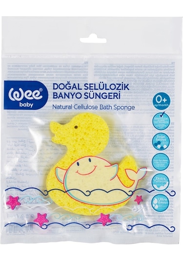 Wee Baby Doğal Selülozik Banyo Süngeri 915 Sarı Ördek